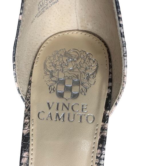 Vince Camuto Heels Faux Snakeskin Size 8M open toes NWT - Picture 6 of 10